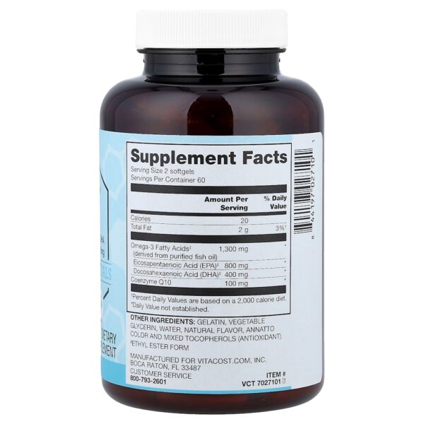Vitacost - Synergy Mega EFA + CoQ10 120 Cápsulas Softgel