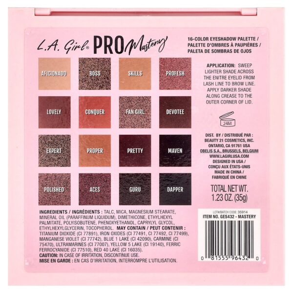 16-148.jpg L.A. Girl - Paleta de Sombras Pro GES432 Mastery 35 g