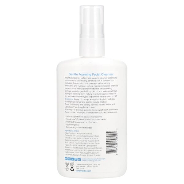 Ceramedx - Espuma de Limpeza Facial Suave Sem Perfume 235 ml
