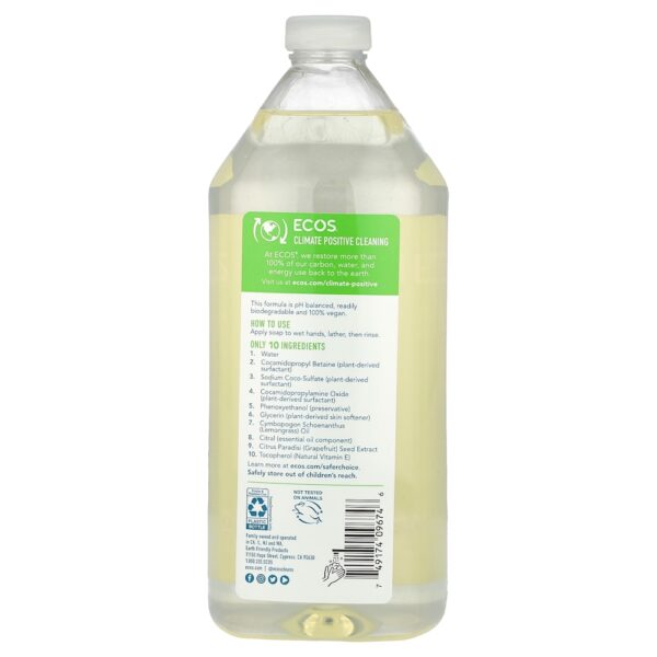 Ecos - Refil de Sabonete para as Mãos à Base de Plantas Capim-limão 945 ml