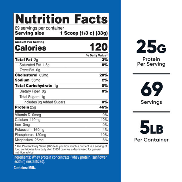Nutricost - Concentrado de Proteína Whey Sem Sabor 2,268kg