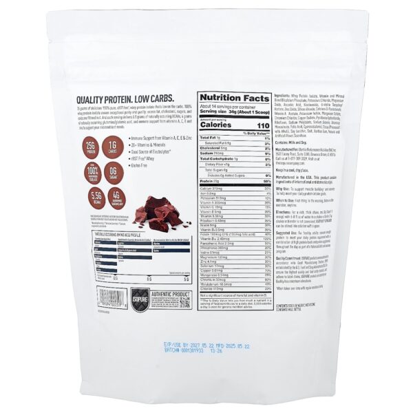Isopure - Proteína em Pó Low Carb Chocolate Holandês 476 g