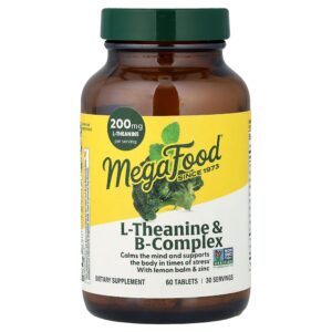 16-34.jpg MegaFood - L-Theanine e Complexo B 60 Comprimidos