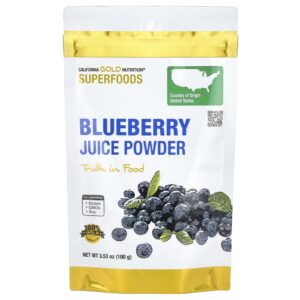 California Gold Nutrition - Superfoods Suco de Mirtilo em Pó 100 g