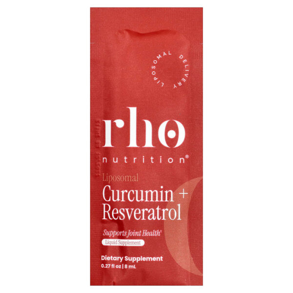 Rho Nutrition - Curcumina Lipossomal + Resveratrol 30 Embalagens Líquidas 8 ml Cada