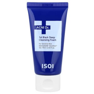 isoi - ACNI Dr. A Primeira Espuma de Limpeza Profunda Preta Para Peles Sensíveis 75 ml