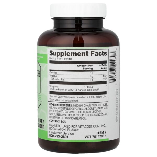 Vitacost - Ubiquinol CoQH 100 mg 90 Softgels