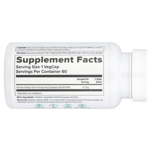 Nutra BioGenesis - Enzima DAO 60 VegCaps (4,2 mg por Cápsula)