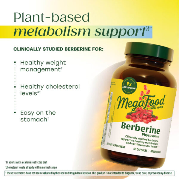 MegaFood - Berberine Phytosome 60 Cápsulas (550 mg por Cápsula)