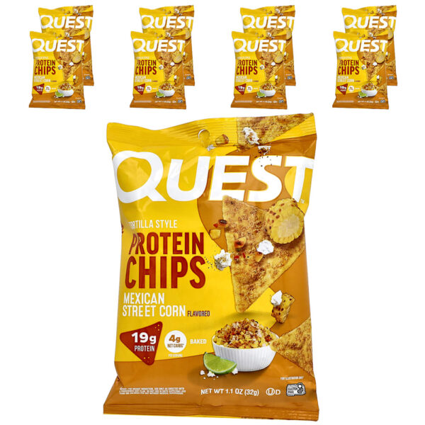 Quest Nutrition - Chips de Proteína no Estilo Tortilha Milho Mexicano 8 Sacos 32 g Cada