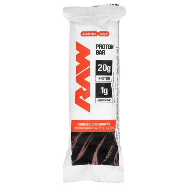 Raw Nutrition - Barra de Proteína Brownie com Calda Dupla 12 Barras 60 g Cada