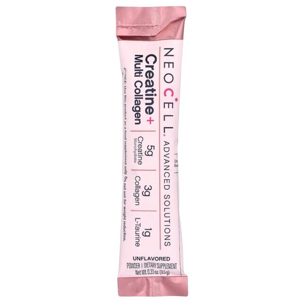 NeoCell - Advanced Solutions Creatine + Multi Collagen Unflavored 20 Stick Packs (9.5 g) cada