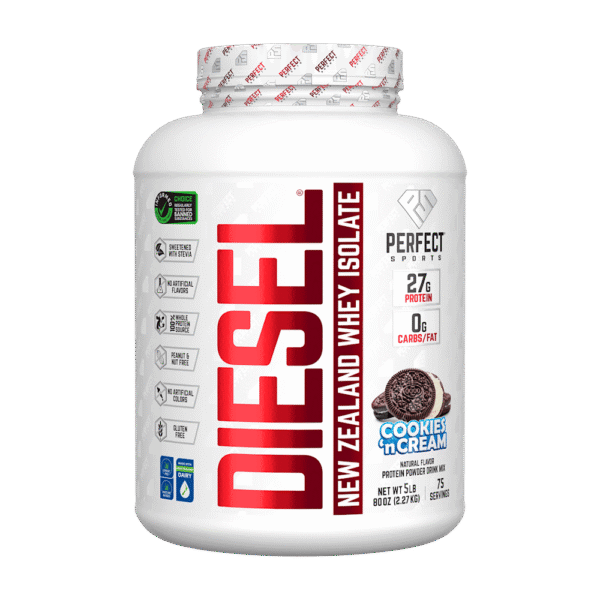 PERFECT Sports - Diesel Isolado de Whey da Nova Zelândia Biscoitos e Creme 2,27 kg
