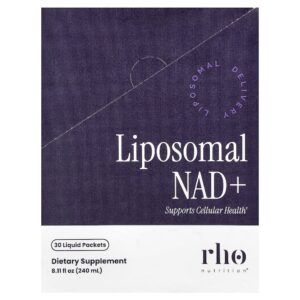 Rho Nutrition - NAD+ Lipossomal 30 Embalagens Líquidas 8 ml Cada