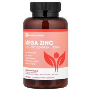 Pure Micronutrients - Mega Zinc 50 mg 100 Comprimidos