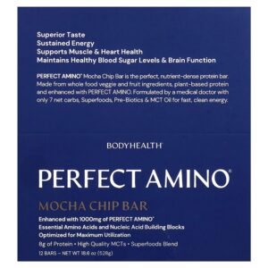 BodyHealth - Perfect Amino Bar Mocha Chip 12 Bars 44 g Cada