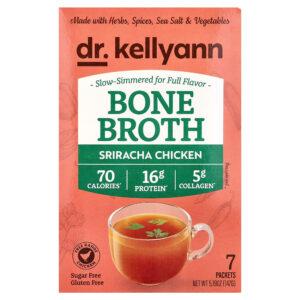 Dr. Kellyann - Caldo de Ossos Frango ao Molho Sriracha 7 Embalagens 21 g Cada