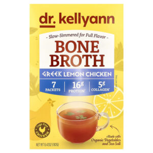 Dr. Kellyann - Caldo de Ossos Frango Grego ao Limão 7 Pacotes 26 g Cada