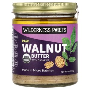 Wilderness Poets - Manteiga de Nozes Cruas com Castanhas de Caju 227 g