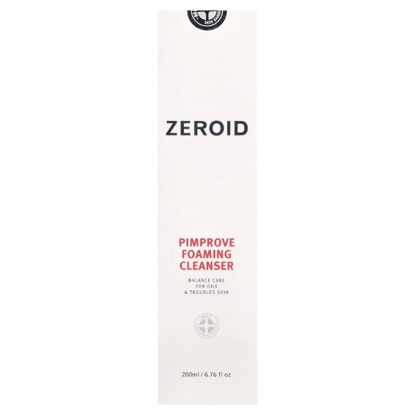 Zeroid - Pimve Espuma de Limpeza Para Pele Oleosa e Danificada 200 ml