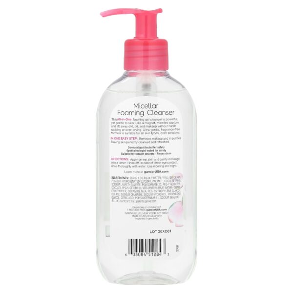 Garnier - SkinActive Gel de Limpeza Micelar Espumante All-in-1 Rinse Off 200 ml