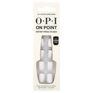 OPI - Unhas Autocolantes Instantâneas On Point Comprimento Curto Cor: All Ice on Alpine Snow Kit com 27 unidades