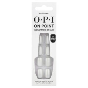 OPI - Unhas Autocolantes Instantâneas On Point Comprimento Curto Cor: Kyoto Pearl Kit com 27 Unidades