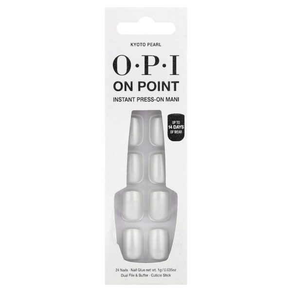 18-335.jpg OPI - Unhas Autocolantes Instantâneas On Point Comprimento Curto Cor: Kyoto Pearl Kit com 27 Unidades