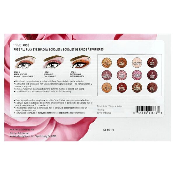 Physicians Formula - Rosé All Play Bouquet de Sombras 1711516 Rosa 14 g