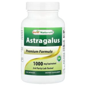 Best Naturals - Astragalus 120 Cápsulas (250 mg por Cápsula)