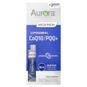 Aurora Nutrascience - CoQ10/PQQ+ Lipossomal 32 Embalagens 20 ml Cada