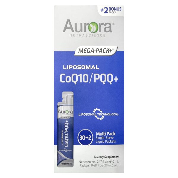 Aurora Nutrascience - CoQ10/PQQ+ Lipossomal 32 Embalagens 20 ml Cada