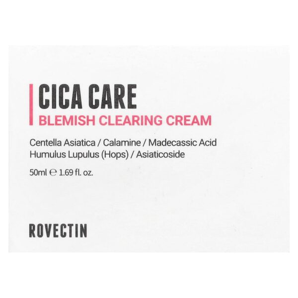 Rovectin - Cica Care Blemish Clearing Cream Creme Suavizante de Imperfeições e Marcas 50 ml