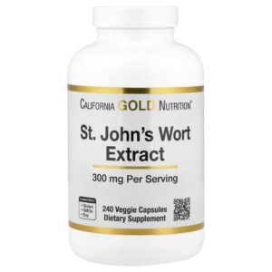 196-1.jpg California Gold Nutrition - Extrato de Erva-de-São-João 300 mg 240 Cápsulas Vegetais