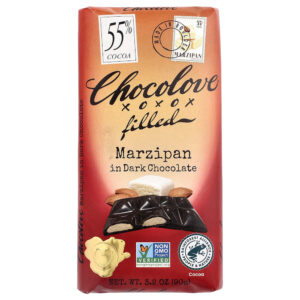 2-18.jpg Chocolove - Marzipã Recheado em Chocolate Amargo 55% de Cacau 90 g