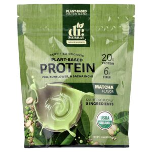 Dr. Murray's - Proteína à Base de Plantas Orgânicas Matcha 453,59 g