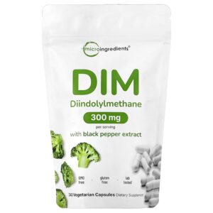 Micro Ingredients - DIM com Extrato de Pimenta-do-reino 240 Cápsulas Vegetarianas