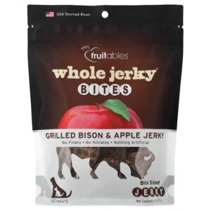 Fruitables - Whole Jerky Bites Guloseimas para Cães Bisão e Maçã Grelhados 141 g