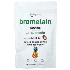 Micro Ingredients - Bromelina com Quercetina 240 Cápsulas Softgel