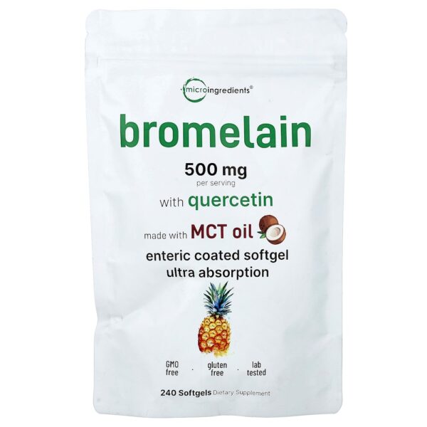 Micro Ingredients - Bromelina com Quercetina 240 Cápsulas Softgel