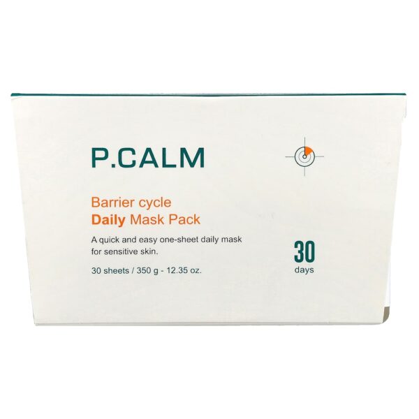 20-123.jpg P.CALM - Pacote de Máscaras Diárias de Beleza Barrier Cycle 30 Folhas 350 g