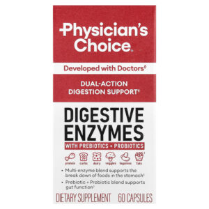 Physician's Choice - Enzimas Digestivas com Prebióticos + Probióticos 60 Cápsulas