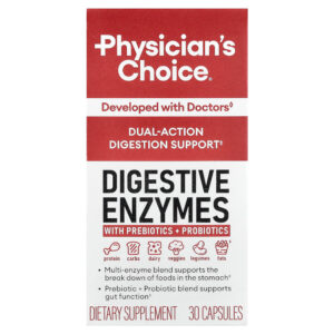 Physician's Choice - Enzimas Digestivas com Prebióticos + Probióticos 30 Cápsulas