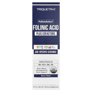 Triquetra Health - Cofatores Folinic Active Plus Fórmula para Crianças Fruto Silvestre 60 ml
