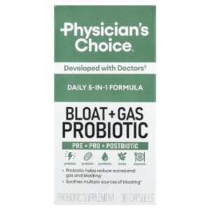 20-42.jpg Physician's Choice - Probiótico de Inchaço + Gases 30 Cápsulas
