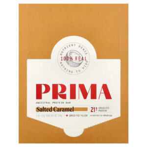 20-52.jpg Prima - Barra de Proteína Ancestral Caramelo Salgado 7 Barras 57 g Cada