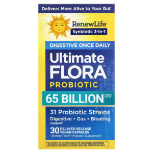 20-57.jpg Renew Life - Ultimate Flora Probiótico Digestivo Uma Vez ao Dia 30 Cápsulas Veganas de Liberação Retardada