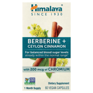 Himalaya - Berberina + Canela do Ceilão com Cromo 60 Cápsulas Veganas