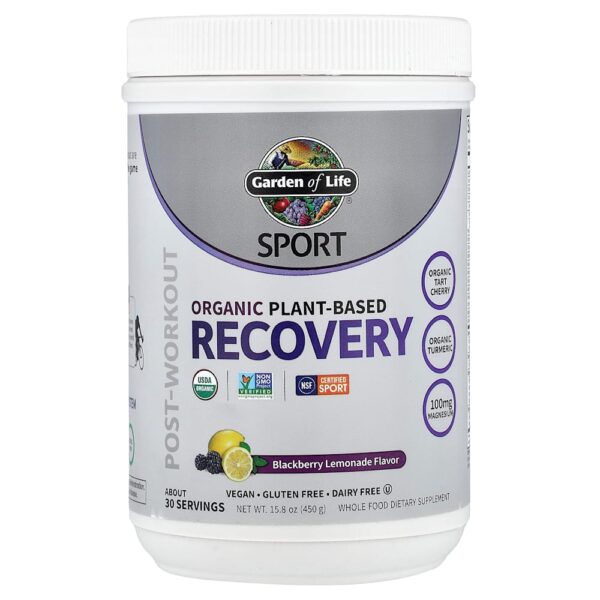 Garden of Life - Sport Organic Plant-Based Recovery Blackberry Lemonade 15.8 oz (450 g)