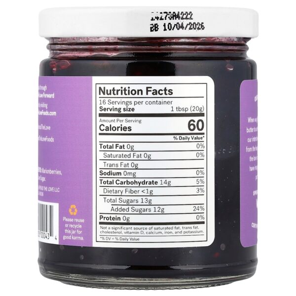 Spread The Love - Geleia Artesanal de Marionberry 326 g